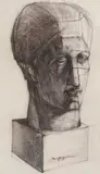 Marcel Guguianu, Bust, cărbune pe hârtie