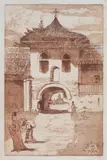 Anton Kaindl, Mănăstirea Polovragi, 1926, acvaforte și acvatintă