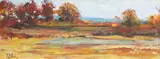 Peisaj la Hotarele by Nicolae Blei, ulei pe pânză, sold Jul 2021