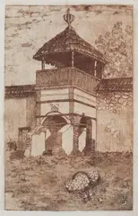 Anton Kaindl, Culă oltenească, 1926, acvaforte și acvatintă