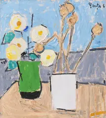 Constantin Piliuță, Hommage à Picasso, anii '60, ulei pe carton