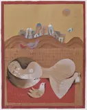 Vis frumos by Samy Briss, cromolitografie, sold Jul 2021
