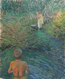David Horvath, Madonna and Child, 2021, ulei pe pânză