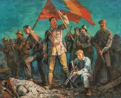 Paul Atanasiu, Victoria insurecției, 1974, ulei pe pânză