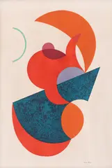 Henry Nouveau, Geometrie, 1953, guașă pe hârtie
