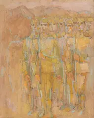 Iacob Lazăr, Jurământul, 1970, ulei pe pânză