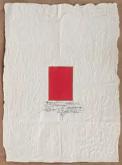 Ion Bitzan, [Alfabetul culorilor], 1978, colaj și peniță pe hârtie manuală