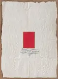 Ion Bitzan, [Alfabetul culorilor], 1978, colaj și peniță pe hârtie manuală