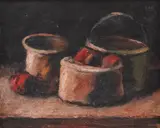 Mircea Ciobanu, Natură statică de atelier, ulei pe pânză