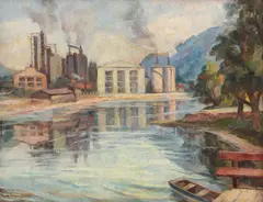 Trude Schullerus, Fabrica de celuloză, ulei pe pânză