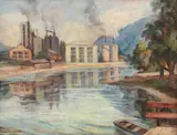 Trude Schullerus, Fabrica de celuloză, ulei pe pânză