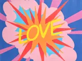 Cătălina Codreanu, LOVE (after Roy), 2021, acrilic pe pânză