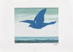 Sărutul by René Magritte, cromolitografie, sold Jun 2021