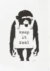 Keep It Real by Banksy, litografie, sold Jun 2021