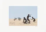 Banksy, Vânătorii de cărucioare, cromolitografie