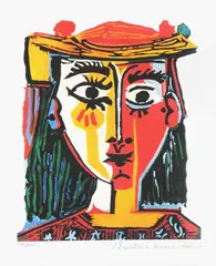 Dora Maar by Pablo Picasso, cromolitografie, sold Jun 2021