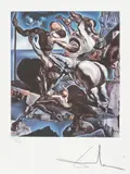 Familie de centauri marsupiali by Salvador Dalí, cromolitografie, sold Jun 2021