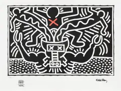 Revoluție by Keith Haring, cromolitografie, sold Jun 2021