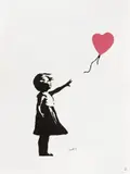 Banksy, Fetița cu balonul roșu, cromolitografie
