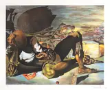 Filosof iluminat de lumina lunii și de soarele apus by Salvador Dalí, cromolitografie, sold Jun 2021