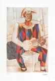 Arlechin cu chitară by Pablo Picasso, cromolitografie, sold Jun 2021