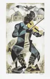 Violonistul by Marc Chagall, cromolitografie, sold Jun 2021