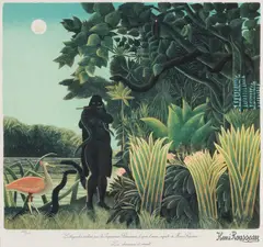 Henri Rousseau, Îmblânzitorul de șerpi, cromolitografie