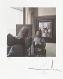 Dalí văzut de Gala, exteriorizată de șase cornee virtuale reflectate provizoriu de șase oglinzi reale by Salvador Dalí, cromolitografie, sold Jun 2021