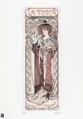 La Tosca by Alphonse Mucha, cromolitografie, sold Jun 2021