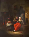 Manieră Egbert van Heemskerk, Scenă de han, ulei pe lemn