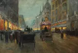 Rudolf Pleissner, Stradă din Londra, ulei pe pânză