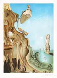 Monument impérial à la femme Gala (Monument imperial pentru Gala) by Salvador Dalí, cromolitografie, sold May 2021