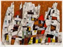 Orașul luminilor by Harry Guttman, cromolitografie, sold May 2021
