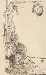 Nicolae Vermont, Timpul, 1896, tuș pe hârtie
