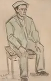 Theodor Pallady, Pe linie, acuarelă și creion pe hârtie