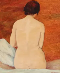 Virgil Moise, După baie, 1993, ulei pe pânză
