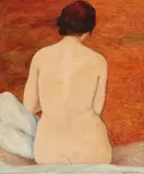 Virgil Moise, După baie, 1993, ulei pe pânză