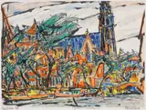 Marcel Janco, Amsterdam, 1950, cromolitografie