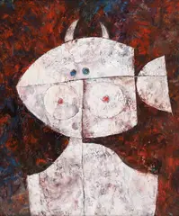 Șaman by Harry Guttman, ulei pe pânză, offered May 2021