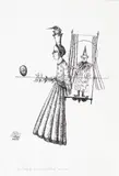 Doamna și arlechinul by Ștefan Câlția, 2017, serigrafie, sold Apr 2021