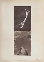 Eugen Popa, Abstraction Bormann, 1969, linogravură
