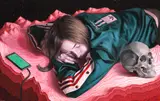Victor Fota, Sloth, 2019, ulei pe aluminiu
