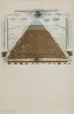 Sorin Dumitrescu, Piramidă, 1992, litografie