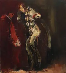 Cornel Antonescu, Melancolia unui arlechin, 1973, ulei pe pânză
