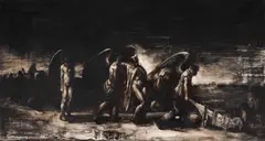 Adrian Ghenie, Fallen Angel, 2001, ulei pe carton