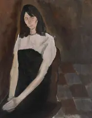 Fata cu ochi gri by Corneliu Baba, 1964, ulei pe pânză, offered Apr 2021