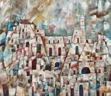 Citadină by Harry Guttman, ulei pe pânză, sold Apr 2021