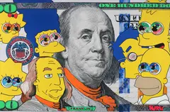 Marc, In Dollar We Trust, acrilic pe pânză