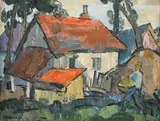 Traian Brădean, O măsură de porumb, 1958, ulei pe carton