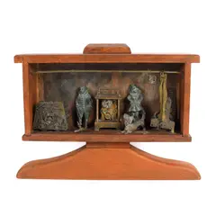 Onisim Colta, Scena, 2000, bronz, alamă, lemn, oțel